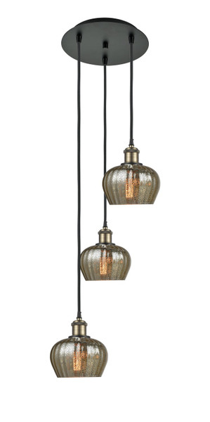 Innovations - 113B-3P-BAB-G96 - Three Light Pendant - Ballston - Black Antique Brass