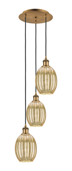 Innovations - 113B-3P-BB-G459-6ME - Three Light Pendant - Ballston - Brushed Brass
