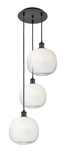 Innovations - 113B-3P-BK-G481-10OP - Three Light Pendant - Ballston - Matte Black