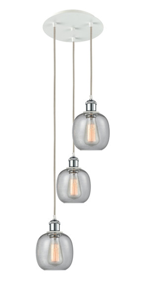 Innovations - 113B-3P-WPC-G104 - LED Pendant - Ballston - White Polished Chrome