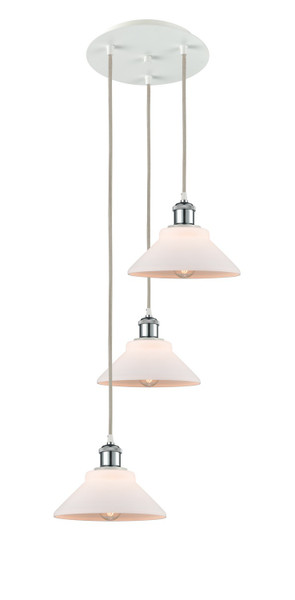 Innovations - 113B-3P-WPC-G131 - LED Pendant - Ballston - White Polished Chrome