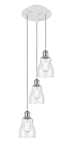Innovations - 113B-3P-WPC-G394 - LED Pendant - Ballston - White Polished Chrome