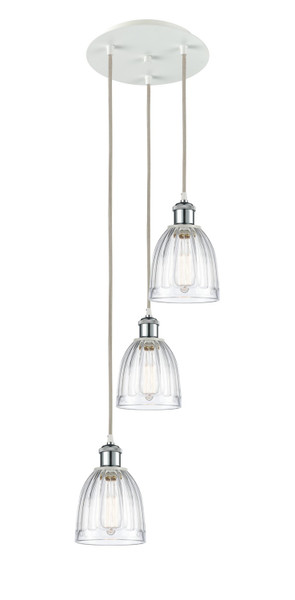 Innovations - 113B-3P-WPC-G442 - LED Pendant - Ballston - White Polished Chrome