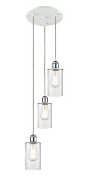 Innovations - 113B-3P-WPC-G802 - LED Pendant - Ballston - White Polished Chrome