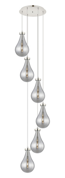 Innovations - 116-451-1P-PN-G451-7SM - Six Light Pendant - Downtown Urban - Polished Nickel