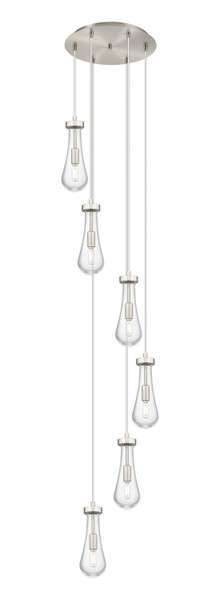 Innovations - 116-451-1P-SN-G451-4CL - Six Light Pendant - Downtown Urban - Brushed Satin Nickel