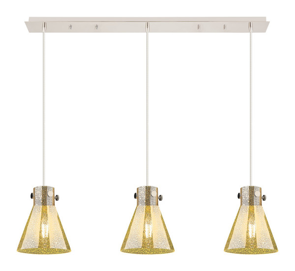 Innovations - 123-410-1PS-PN-G411-8ME - Three Light Linear Pendant - Downtown Urban - Polished Nickel