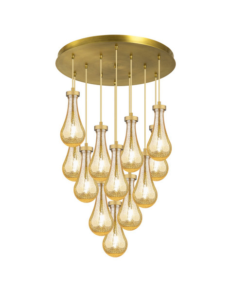 Innovations - 126-451-1P-BB-G451-5ME - 12 Light Pendant - Downtown Urban - Brushed Brass
