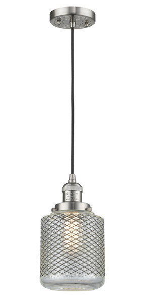 manufacturer_finish:Brushed Satin Nickel|manufacturer_glass:Clear Wire Mesh Stanton|light_source:LED|light_output:220.00lm|color_temperature:2200K|cri:99