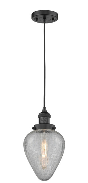 Innovations - 201C-BK-G165 - One Light Mini Pendant - Franklin Restoration - Matte Black