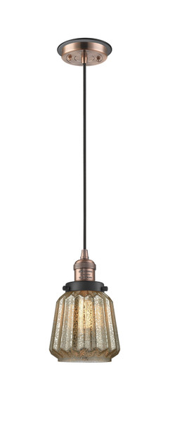 Innovations - 201CBP-ACBK-G146 - One Light Mini Pendant - Franklin Restoration - Antique Copper