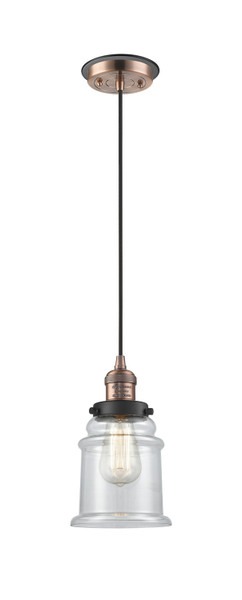 Innovations - 201CBP-ACBK-G182 - One Light Mini Pendant - Franklin Restoration - Antique Copper