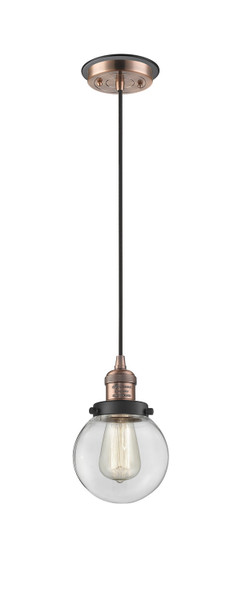 Innovations - 201CBP-ACBK-G202-6 - One Light Mini Pendant - Franklin Restoration - Antique Copper