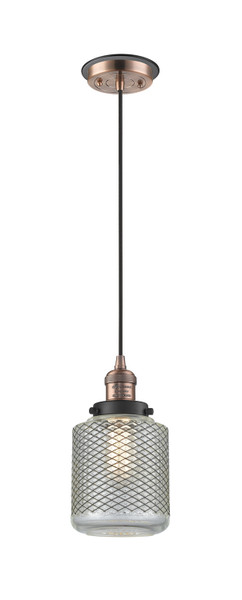 Innovations - 201CBP-ACBK-G262 - One Light Mini Pendant - Franklin Restoration - Antique Copper