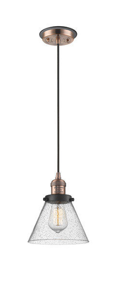 Innovations - 201CBP-ACBK-G44 - One Light Mini Pendant - Franklin Restoration - Antique Copper