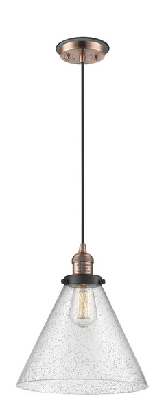 Innovations - 201CBP-ACBK-G44-L - One Light Mini Pendant - Franklin Restoration - Antique Copper