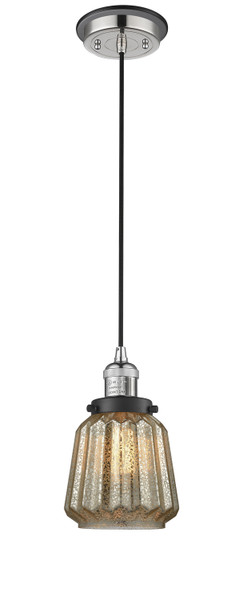Innovations - 201CBP-PNBK-G146 - One Light Mini Pendant - Franklin Restoration - Polished Nickel