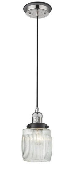 Innovations - 201CBP-PNBK-G302 - One Light Mini Pendant - Franklin Restoration - Polished Nickel