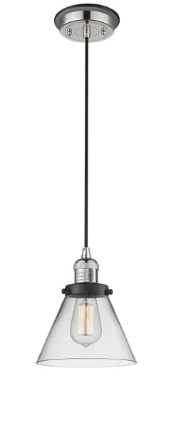 Innovations - 201CBP-PNBK-G42 - One Light Mini Pendant - Franklin Restoration - Polished Nickel