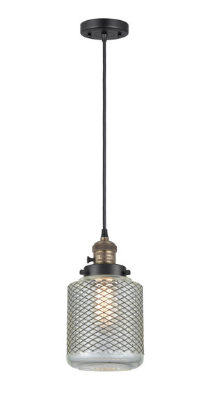 Innovations - 201CSW-BAB-G262 - One Light Mini Pendant - Franklin Restoration - Black Antique Brass