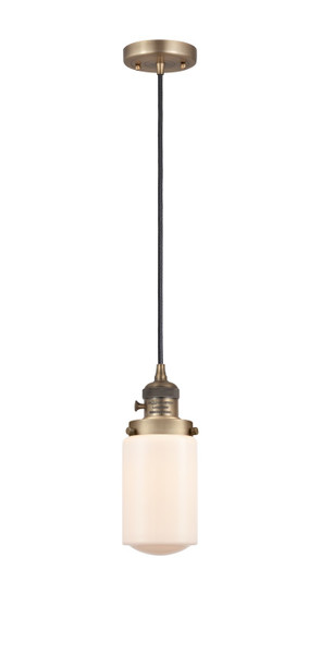 Innovations - 201CSW-BB-G311 - One Light Mini Pendant - Franklin Restoration - Brushed Brass