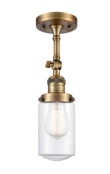 Innovations - 201F-BB-G312-LED - LED Semi-Flush Mount - Franklin Restoration - Brushed Brass