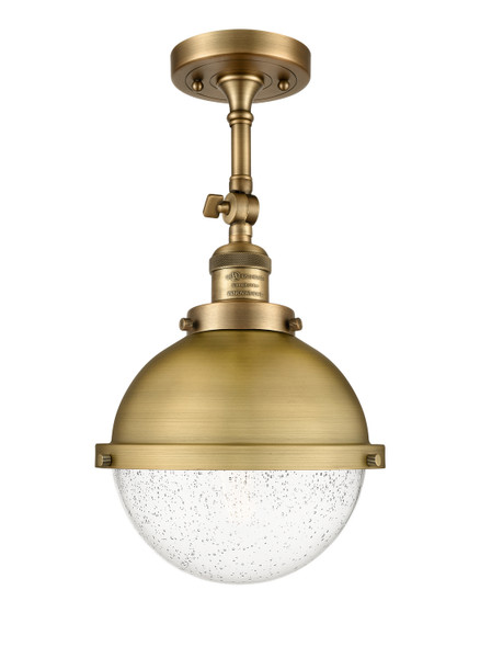 Innovations - 201F-BB-HFS-84-BB - One Light Semi-Flush Mount - Franklin Restoration - Brushed Brass