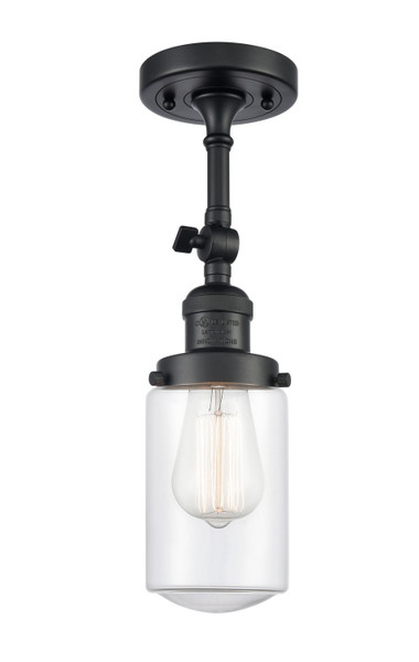Innovations - 201F-BK-G312-LED - LED Semi-Flush Mount - Franklin Restoration - Matte Black