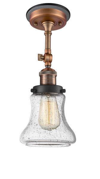Innovations - 201FBP-ACBK-G194 - One Light Semi-Flush Mount - Franklin Restoration - Antique Copper