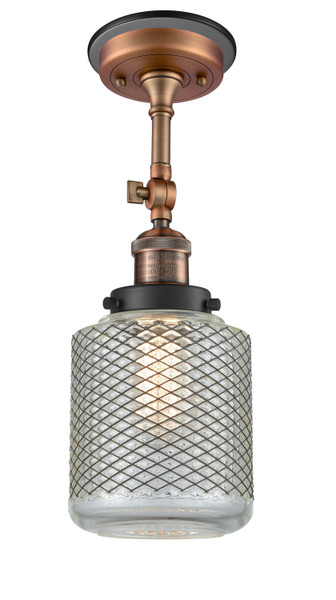 Innovations - 201FBP-ACBK-G262 - One Light Semi-Flush Mount - Franklin Restoration - Antique Copper