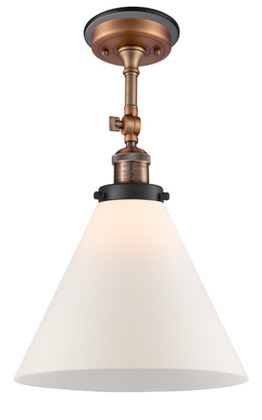 Innovations - 201FBP-ACBK-G41-L - One Light Semi-Flush Mount - Franklin Restoration - Antique Copper