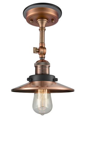 Innovations - 201FBP-ACBK-M3-AC - One Light Semi-Flush Mount - Franklin Restoration - Antique Copper