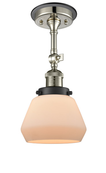 Innovations - 201FBP-PNBK-G171 - One Light Semi-Flush Mount - Franklin Restoration - Polished Nickel