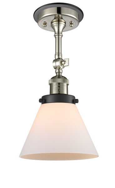 Innovations - 201FBP-PNBK-G41 - One Light Semi-Flush Mount - Franklin Restoration - Polished Nickel