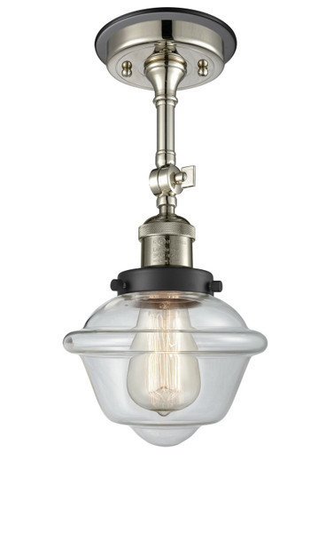 Innovations - 201FBP-PNBK-G532 - One Light Semi-Flush Mount - Franklin Restoration - Polished Nickel