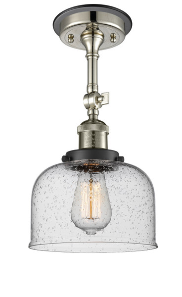 Innovations - 201FBP-PNBK-G74 - One Light Semi-Flush Mount - Franklin Restoration - Polished Nickel