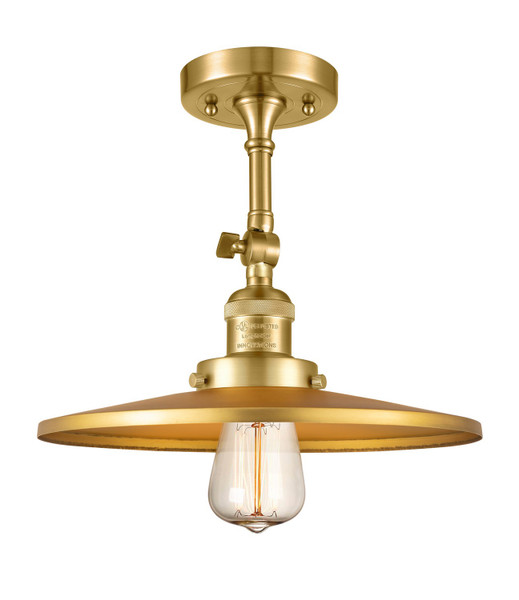 Innovations - 201F-SG-MFR-SG-12 - One Light Semi-Flush Mount - Franklin Restoration - Satin Gold