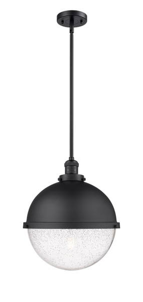 Innovations - 201S-BK-HFS-124-BK - One Light Pendant - Franklin Restoration - Matte Black