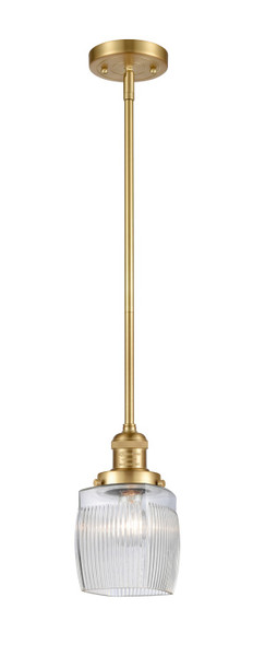 Innovations - 201S-SG-G302-LED - LED Mini Pendant - Franklin Restoration - Satin Gold