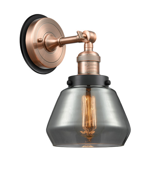 Innovations - 203AC-BPBK-HRBK-G173 - One Light Wall Sconce - Franklin Restoration - Antique Copper