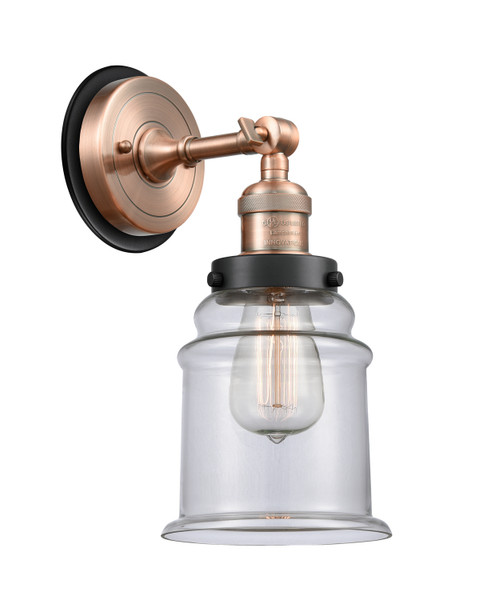 Innovations - 203AC-BPBK-HRBK-G182 - One Light Wall Sconce - Franklin Restoration - Antique Copper