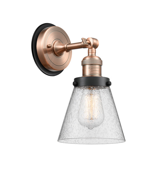 Innovations - 203AC-BPBK-HRBK-G64 - One Light Wall Sconce - Franklin Restoration - Antique Copper