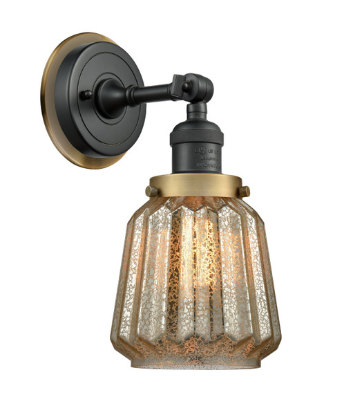 Innovations - 203BK-BPBB-HRBB-G146 - One Light Wall Sconce - Franklin Restoration - Matte Black