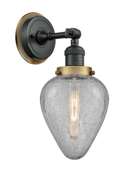 Innovations - 203BK-BPBB-HRBB-G165 - One Light Wall Sconce - Franklin Restoration - Matte Black