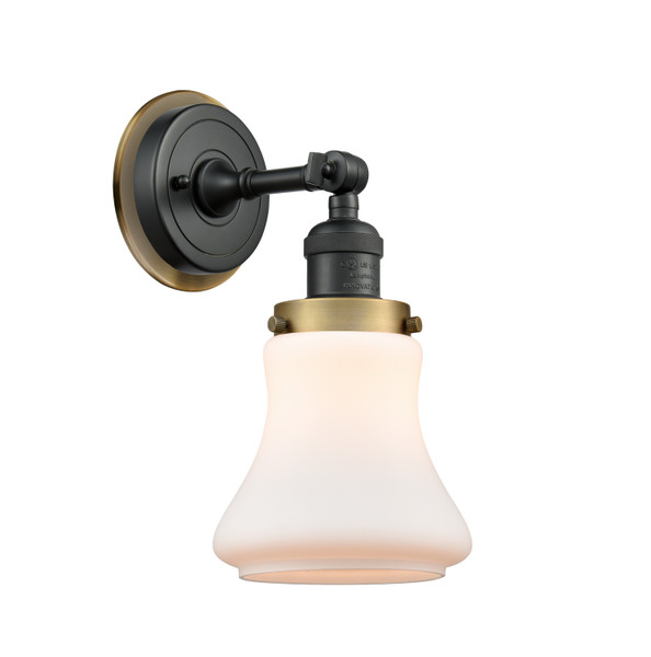 Innovations - 203BK-BPBB-HRBB-G191 - One Light Wall Sconce - Franklin Restoration - Matte Black