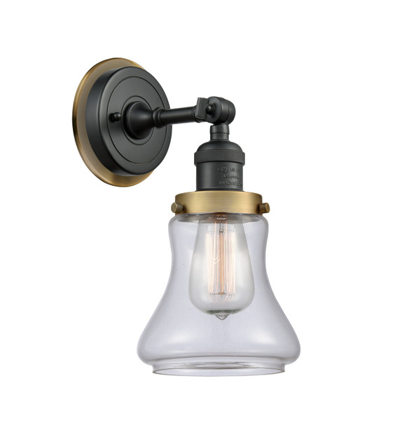 Innovations - 203BK-BPBB-HRBB-G192 - One Light Wall Sconce - Franklin Restoration - Matte Black