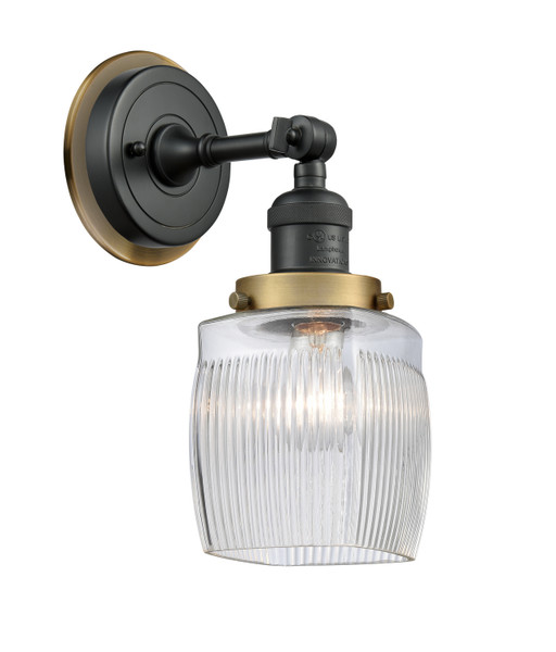 Innovations - 203BK-BPBB-HRBB-G302 - One Light Wall Sconce - Franklin Restoration - Matte Black
