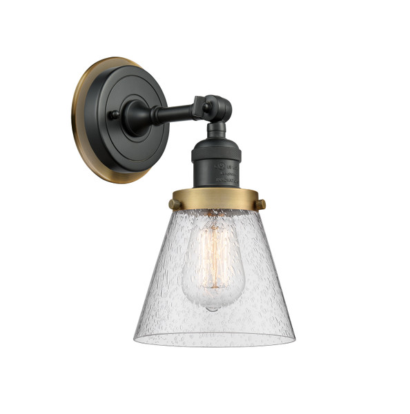 Innovations - 203BK-BPBB-HRBB-G64 - One Light Wall Sconce - Franklin Restoration - Matte Black
