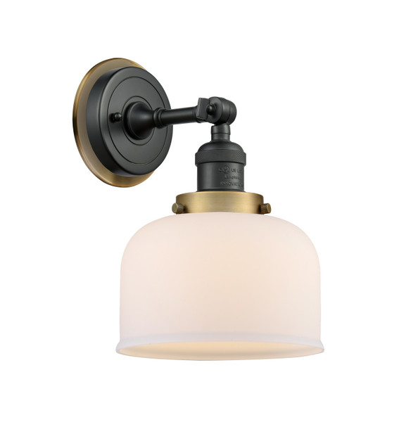 Innovations - 203BK-BPBB-HRBB-G71 - One Light Wall Sconce - Franklin Restoration - Matte Black