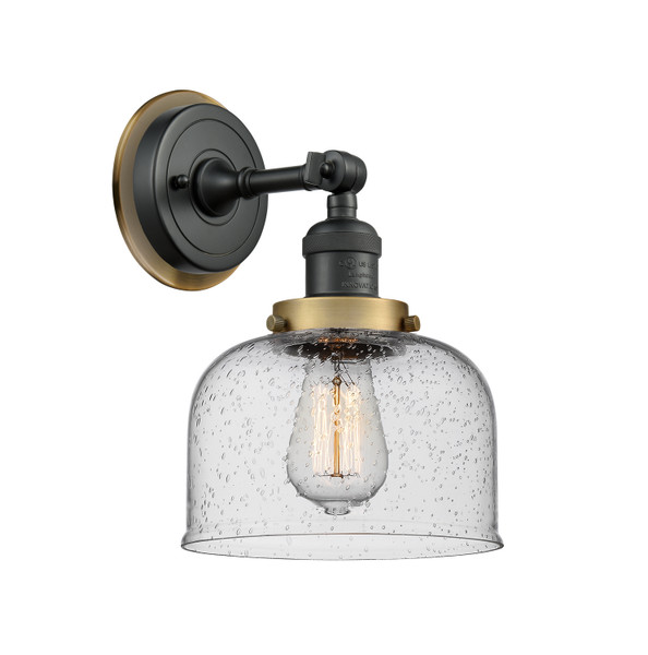 Innovations - 203BK-BPBB-HRBB-G74 - One Light Wall Sconce - Franklin Restoration - Matte Black